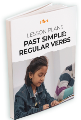 past simple regular verbs ebook mockup