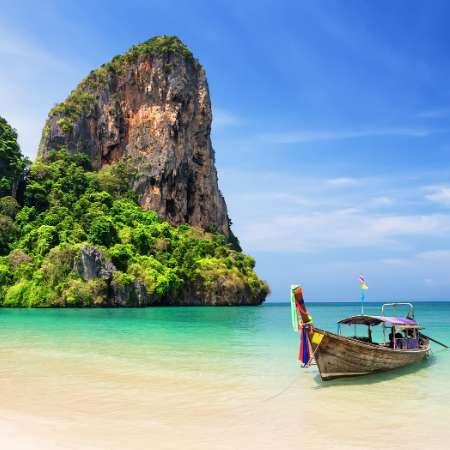 Thailand beach with boat