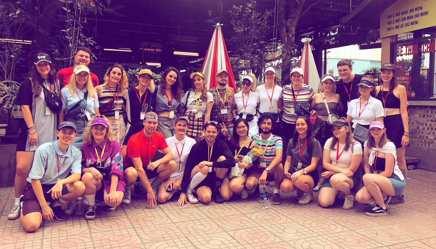 Molly and friends on TEFL Vietnam Internship