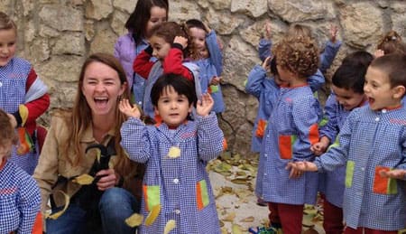 class teacher having fun