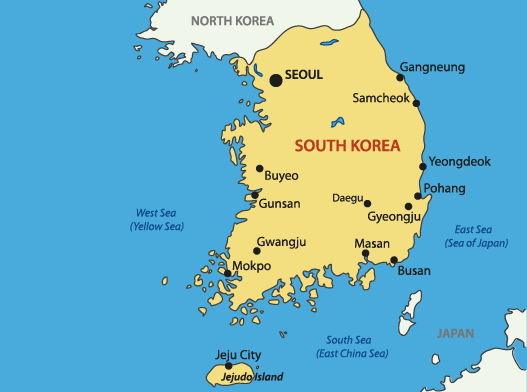 Map of South Korea