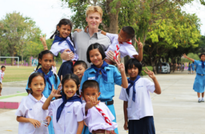 TEFL teacher with students
