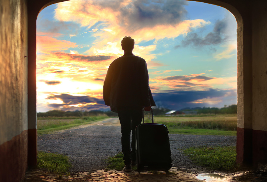 Man with luggage