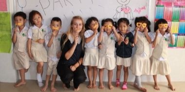 TEFL teacher with students