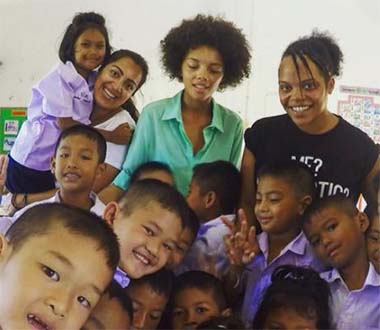 Teachers and students in a classroom