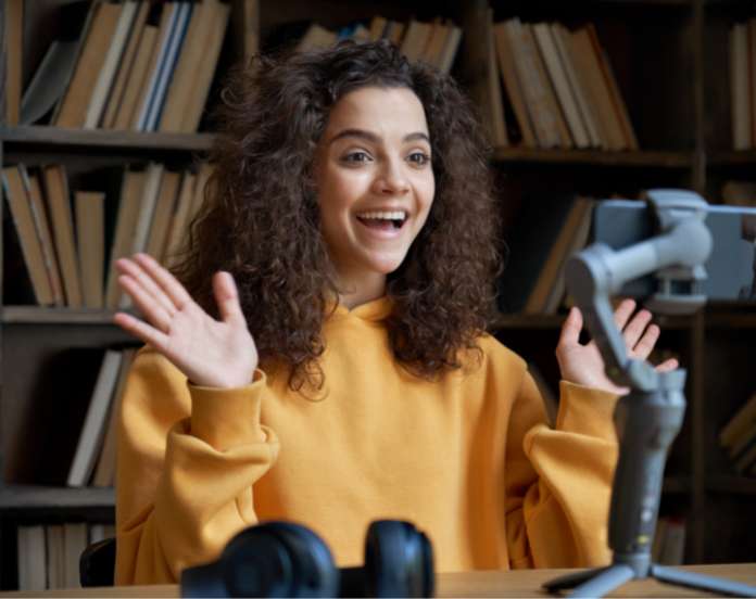 TEFL teacher on phone