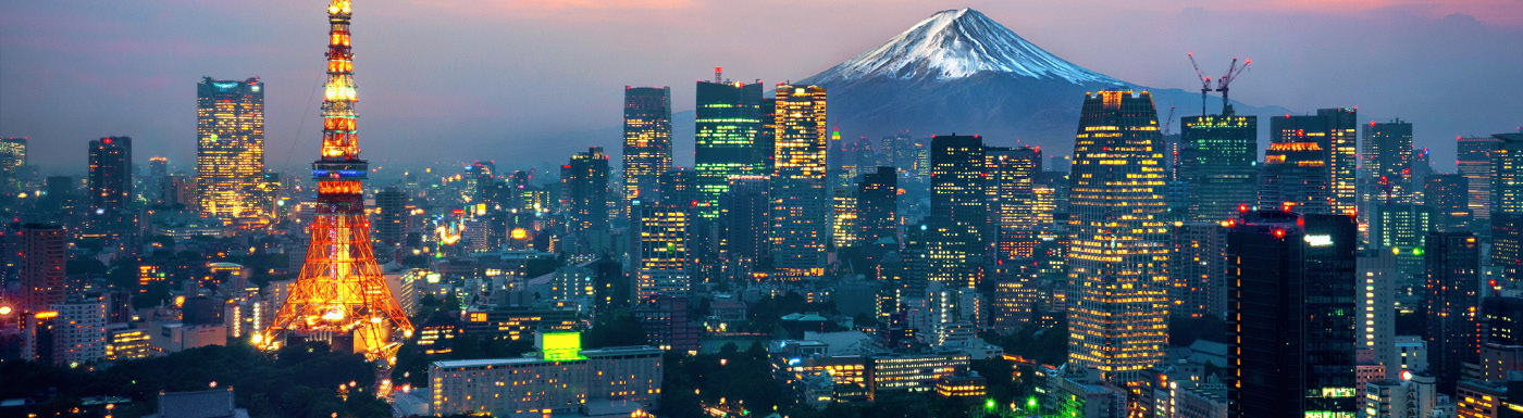 Tokyo with Mount Fuji in the background
