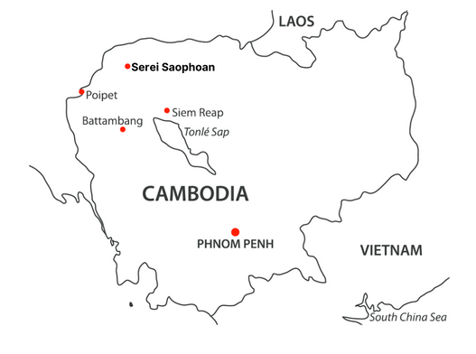 map of cambodia